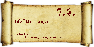Tóth Hanga névjegykártya